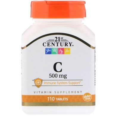 Вітамін С (21st Century, Vitamin C), 500 мг, 110 таблеток
