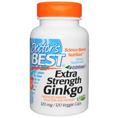 Гінкго білоба Екстра Сила (Doctor's Best, Extra Strength Ginkgo), 120 мг, 120 капсул