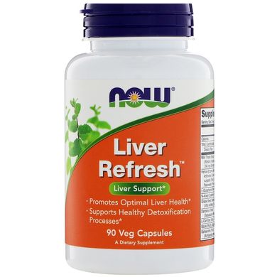 Ливер Рефреш (Now Foods, Liver Refresh), 90 вегетарианских капсул