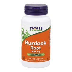 Корень лопуха (Now Foods, Burdock Root), 430 мг, 100 вегетарианских капсул