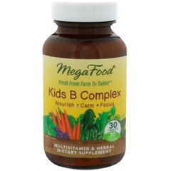 Дитячий В-комплекс (MegaFood, Kids B Complex), 30 таблеток