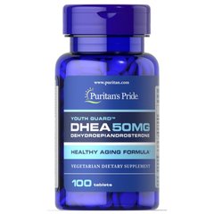 ДГЭА (Puritan's Pride, DHEA), 50 мг, 100 таблеток
