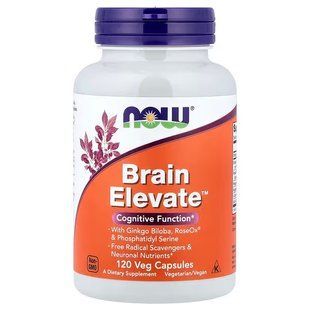 Брейн Елевейт (Now Foods, Brain Elevate), 120 вегетаріанських капсул