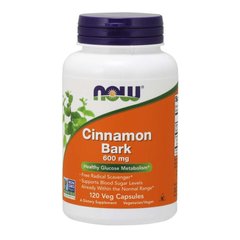 Кора кориці (Now Foods, Cinnamon Bark), 600 мг, 120 вегетаріанських капсул