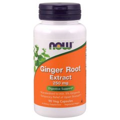 Екстракт кореня імбиру (Now Foods, Ginger Root Extract), 250 мг, 90 вегетаріанських капсул