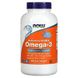 Омега-3 (Now Foods, Omega-3), 200 мягких капсул из рыбьего желатина