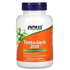 Тесто Джек (Now Foods, TestoJack 200), 120 вегетарианских капсул