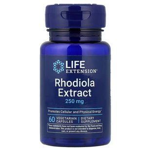 Екстракт Родіоли (Life Extension, Rhodiola Extract), 250 мг, 60 капсул
