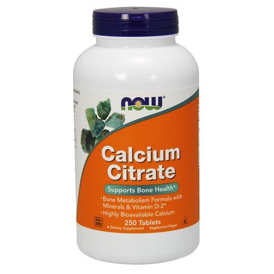 Кальцію цитрат (Now Foods, Calcium Citrate), 300 мг, 250 таблеток