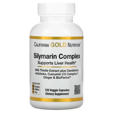 Комплекс Силимарина (California Gold Nutrition, Silymarin Complex), 120 вегетарианских капсул 