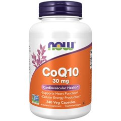 Коензим Q10 (Now Foods, CoQ10), 30 мг, 240 вегетаріанських капсул