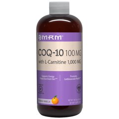 Коензим Q10 100 мг з L-карнітин 1000 мг, апельсин-ваніль (MRM, COQ-10 with L-Carnitine, Orange-Vanilla) 480 мл