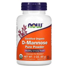 Д-Маноза, порошок  (Now Foods, Certified Organic D-Mannose Pure Powder), 85 г