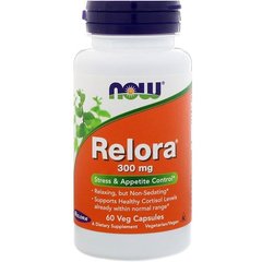 Релора (Now Foods, Relora), 300 мг, 60 вегетаріанських капсул