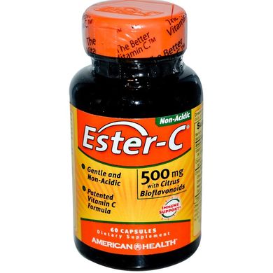 Естер С-500 (American Health, Ester C-500), 500 мг, 60 капсул