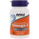 Омега-3 (Now Foods, Omega-3), 30 мягких капсул
