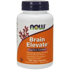 Брейн Элевейт (Now Foods, Brain Elevate), 120 вегетарианских капсул