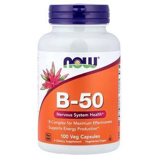 B-50 Комплекс (Now Foods, B-50), 100 вегетаріанських капсул