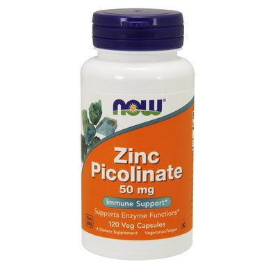 Цинк піколінат (Now Foods, Zinc Picolinate), 50 мг, 120 вегетаріанських капсул