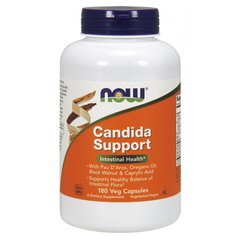 Кандiда Саппорт (Now Foods, Candida Support), 180 вегетаріанських капсул
