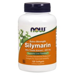 Силимарин, Экстра Сила (Now Foods, Silymarin, Extra Strength), 450 мг, 120 мягких капсул
