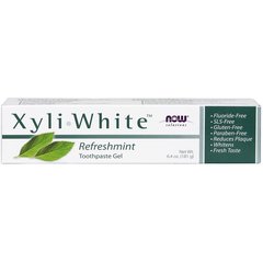 Зубна паста XyliWhite з м'ятою (Now Foods, Solutions, XyliWhite, Toothpaste Gel, Refreshmint), 181 г