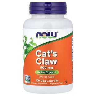 Котячий Кіготь (Now Foods, Cat's Claw), 500 мг, 100 вегетаріанських капсул