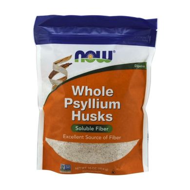 Подорожник (Now Foods, Whole Psyllium Husks), 454 г