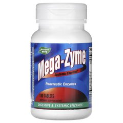 Мега-Зим, Пищеварительные и Системные энзимы (Nature's Way, Мега-Zyme), 100 таблеток