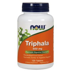Трифала (Now Foods, Triphala), 500 мг, 120 таблеток