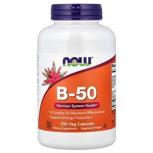B-50 Комплекс (Now Foods, B-50), 250 вегетаріанських капсул