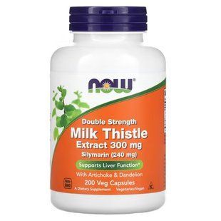 Силімарин (Now Foods, Milk Thistle Extract), 300 мг, 200 вегетаріанських капсул