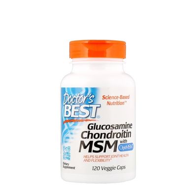 Глюкозамін, Хондроїтин і оптіМСМ (Doctor's Best, Glucosamine Chondroitin MSM with OptiMSM), 120 капсул