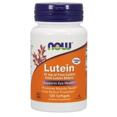 Лютеин (Now Foods, Lutein), 10 мг, 60 мягких капсул