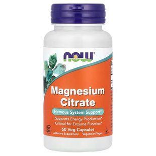 Магнію Цитрат (Now Foods, Magnesium Citrate), 60 вегетаріанських капсул