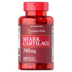 Акулячий Хрящ (Puritan's Pride, Shark Cartilage), 740 мг, 100 капсул