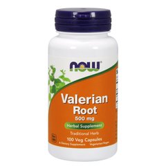 Корінь Валеріани (Now Foods, Valerian Root), 500 мг, 100 вегетаріанських капсул