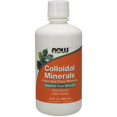 Коллоидные минералы (Now Foods, Colloidal Minerals), 946 мл