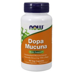 ДОФА (Now Foods, DOPA Mucuna), 90 вегетаріанських капсул