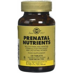 Пренатал (Solgar, Prenatal Nutrients, Multivitamin & Mineral), 120 таблеток