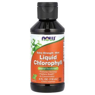 Хлорофіл Рідкий, Супер концентрований (Now Foods, Chlorophyll Liquid, Extra Strength), 118 мл