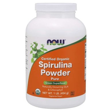 Спіруліна Органічна (Now Foods, Certified Organic Spirulina Powder), 454 г