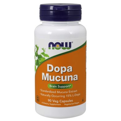 ДОФА (Now Foods, DOPA Mucuna), 90 вегетарианских капсул