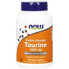 Таурин (Now Foods, Taurine), 1000 мг, 100 вегетарианских капсул