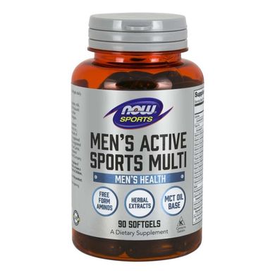 Мультикомплекс для чоловіків (Now Foods, Men's Active Sports Multi), 90 м'яких капсул