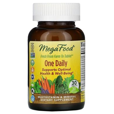 Мультивитамины, 1 в день (MegaFood, One Daily), 30 таблеток