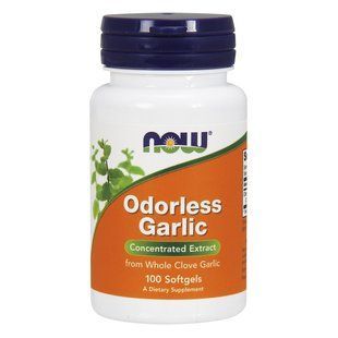 Часник без запаху (Now Foods, Odorless Garlic), 100 м'яких капсул