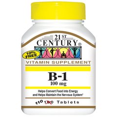 Вітамін B-1 (21st Century, B-1), 100 мг, 110 таблеток