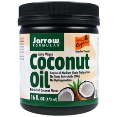 Кокосове масло (Jarrow Formulas, Organic, Extra Virgin Coconut Oil), 473 г