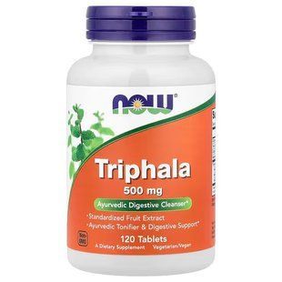 Трифала (Now&nbsp;Foods, Triphala), 500 мг, 120 таблеток